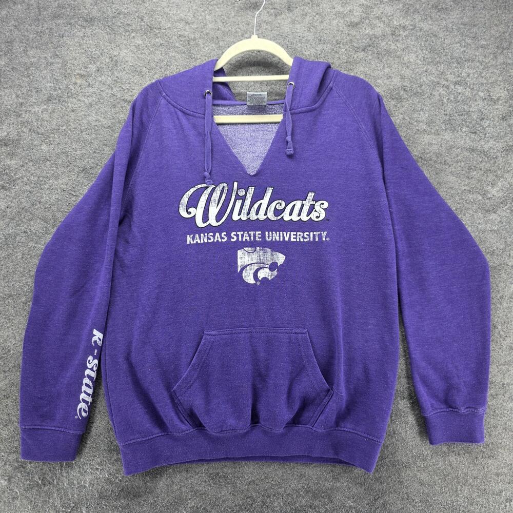 Kansas State Wildcats Sweatshirt Mens L Purple NCAA Football Colosseum Athletics